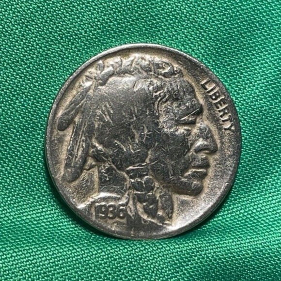 1936 D Indian Head Buffalo RF Nickel 5 Cent Piece VF Very Fine 5c US Coin - Picture 5 of 5